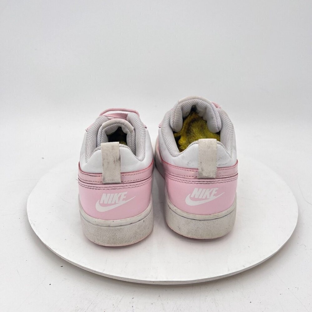 Nike Court Borough Low 2 Youth Size 7Y Women 8.5 DQ0492-100 White Pink Foam Shoe - Picture 6 of 13